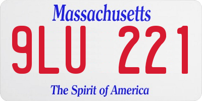 MA license plate 9LU221