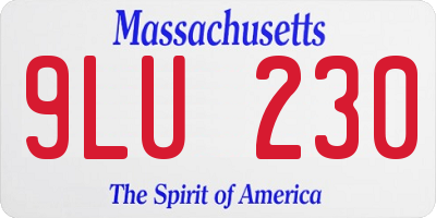 MA license plate 9LU230