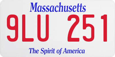 MA license plate 9LU251