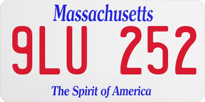 MA license plate 9LU252