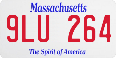 MA license plate 9LU264