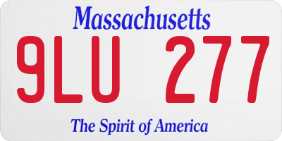 MA license plate 9LU277
