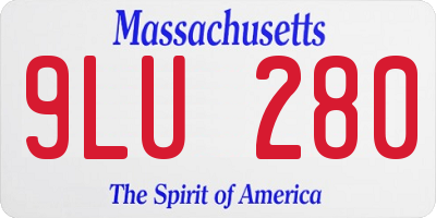 MA license plate 9LU280