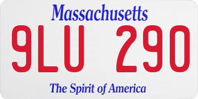 MA license plate 9LU290