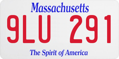 MA license plate 9LU291