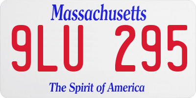 MA license plate 9LU295