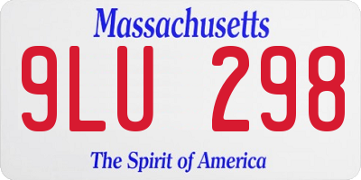 MA license plate 9LU298