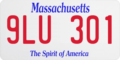MA license plate 9LU301