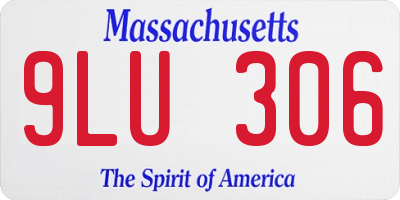 MA license plate 9LU306
