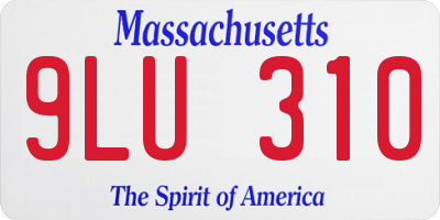 MA license plate 9LU310