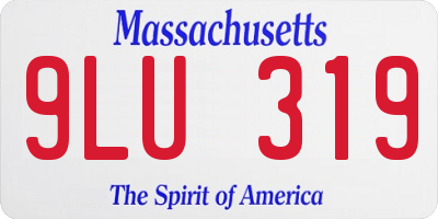 MA license plate 9LU319