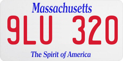 MA license plate 9LU320