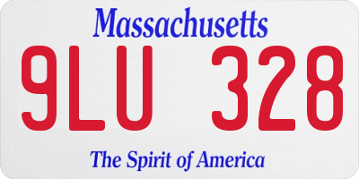 MA license plate 9LU328