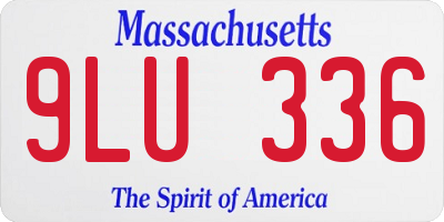 MA license plate 9LU336