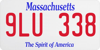 MA license plate 9LU338