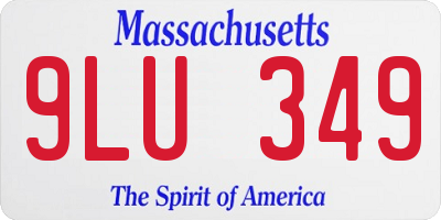 MA license plate 9LU349