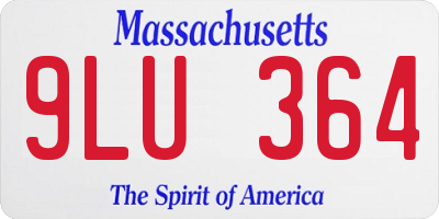 MA license plate 9LU364