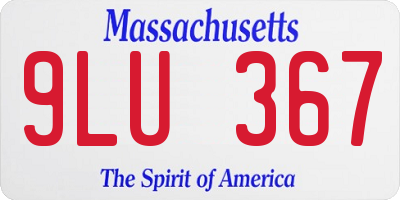 MA license plate 9LU367