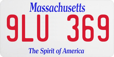 MA license plate 9LU369