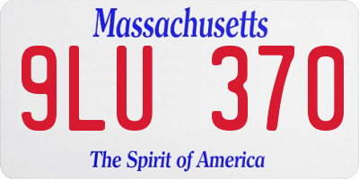 MA license plate 9LU370