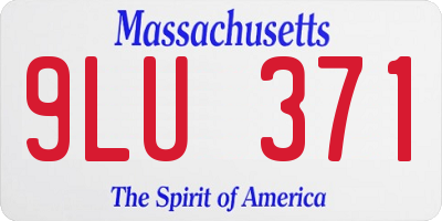 MA license plate 9LU371