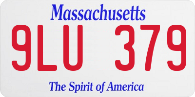 MA license plate 9LU379