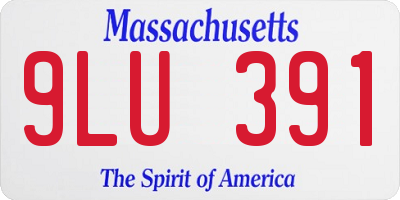 MA license plate 9LU391