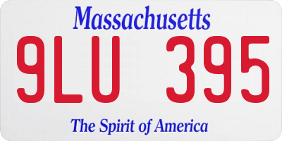 MA license plate 9LU395