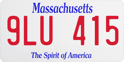 MA license plate 9LU415