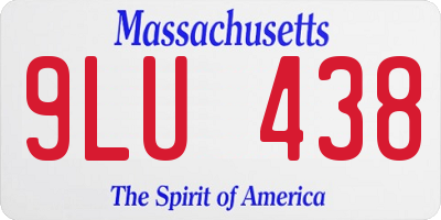 MA license plate 9LU438