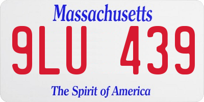 MA license plate 9LU439
