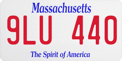 MA license plate 9LU440