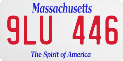 MA license plate 9LU446