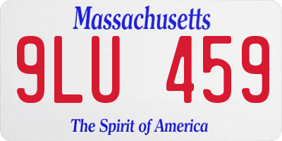 MA license plate 9LU459