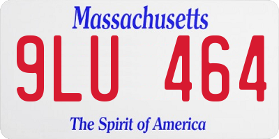 MA license plate 9LU464
