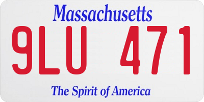 MA license plate 9LU471