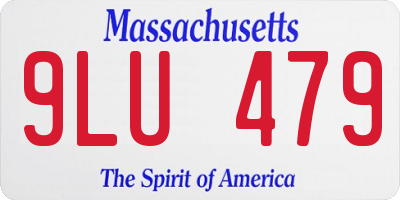 MA license plate 9LU479