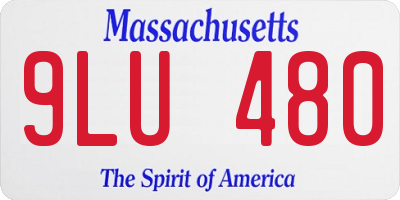 MA license plate 9LU480