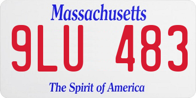 MA license plate 9LU483
