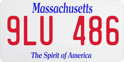 MA license plate 9LU486