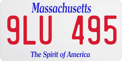 MA license plate 9LU495