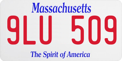 MA license plate 9LU509