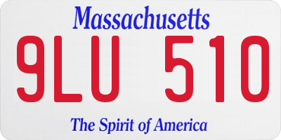 MA license plate 9LU510