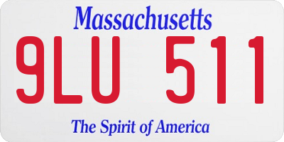 MA license plate 9LU511