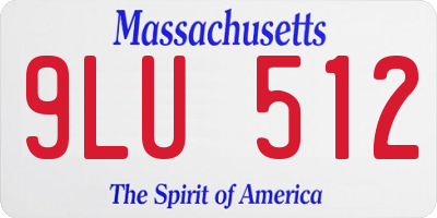 MA license plate 9LU512