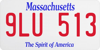 MA license plate 9LU513