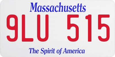MA license plate 9LU515