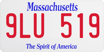 MA license plate 9LU519
