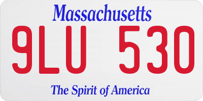 MA license plate 9LU530