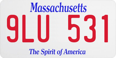 MA license plate 9LU531